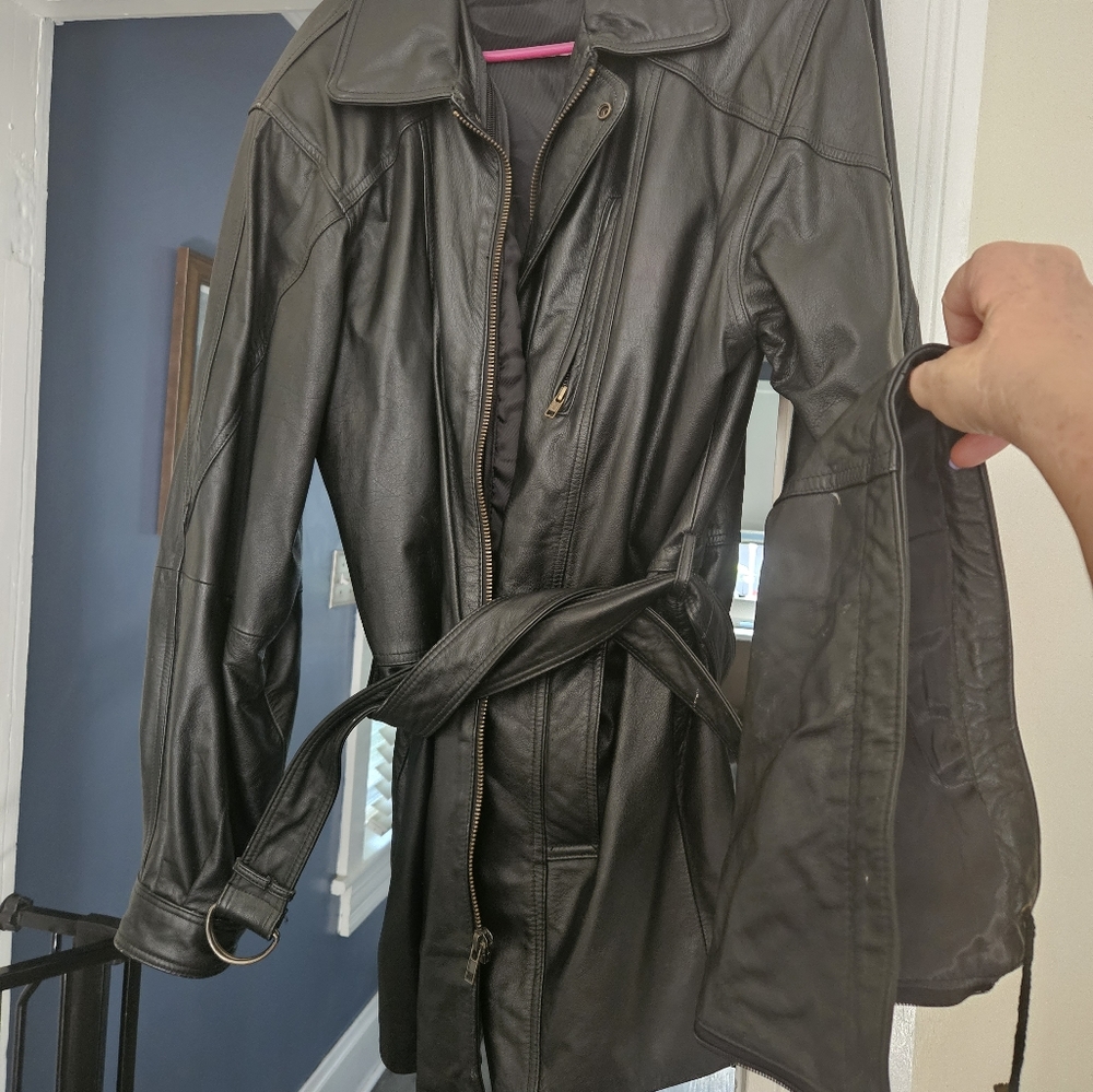 Men's vintage leather coat